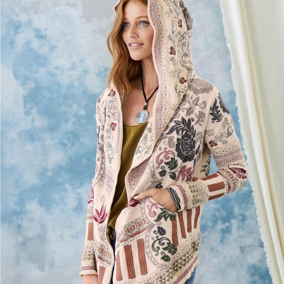 Johnny Was “Cordelia” hodded embroidered cardigan. New with tags. - Picture 2 of 5